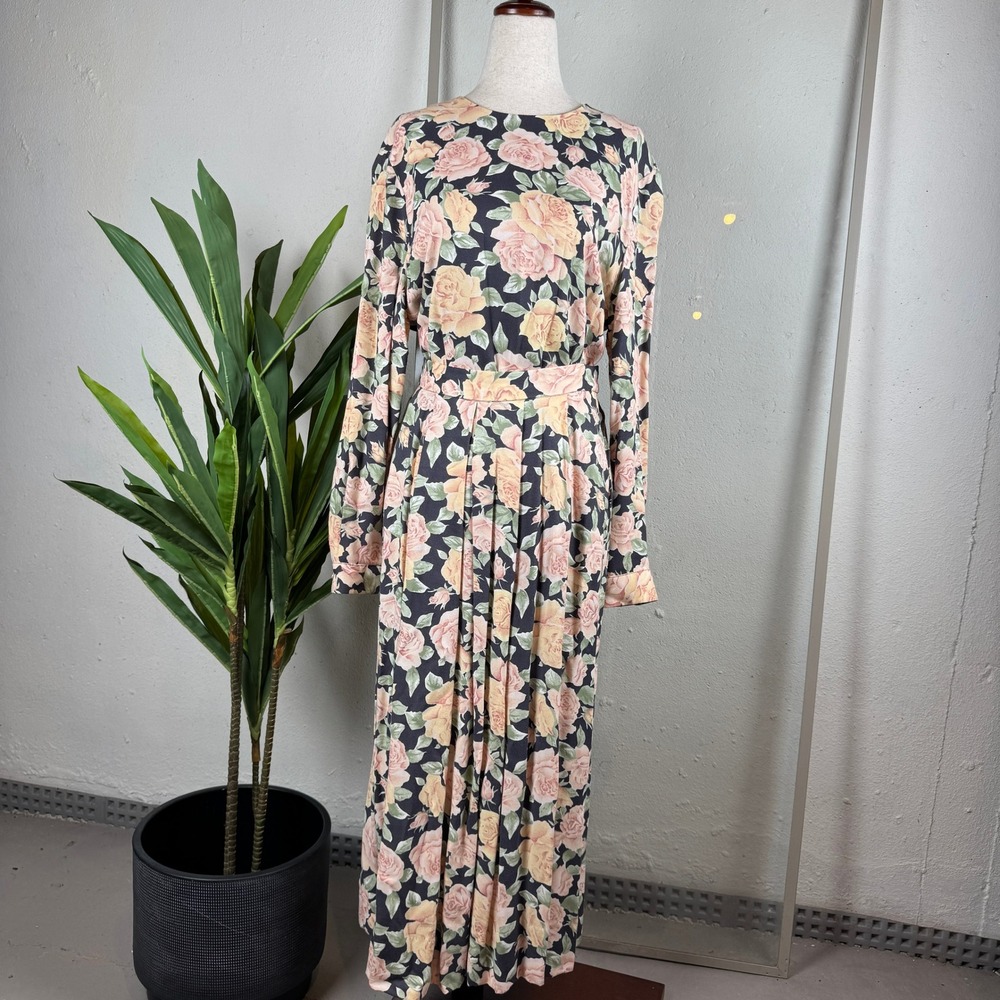 Cottagecore Romantic Prairie Floral Vintage Talbots Skirt Set 2pc Women‎ M/L